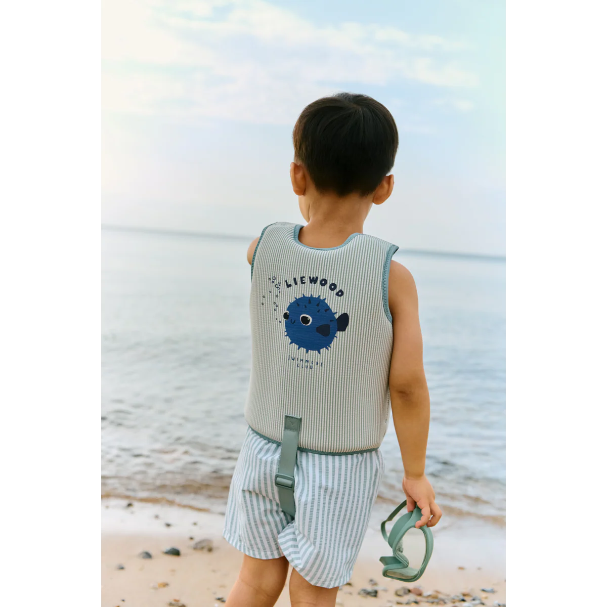 Chaleco flotador infantil Seersucker Dove Peppermint Liewood