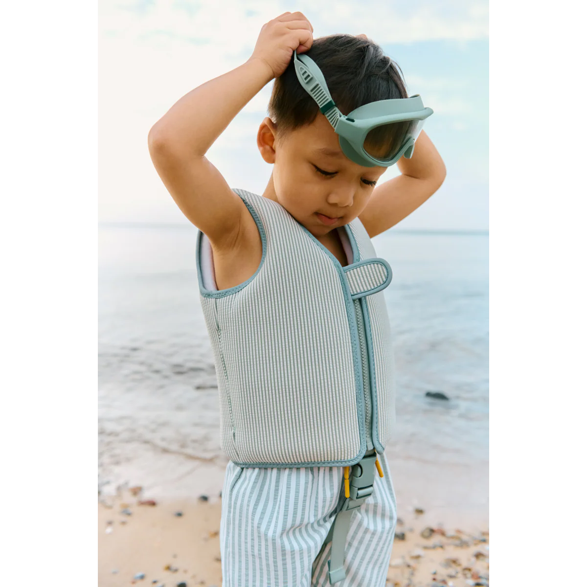 Chaleco flotador infantil Seersucker Dove Peppermint Liewood