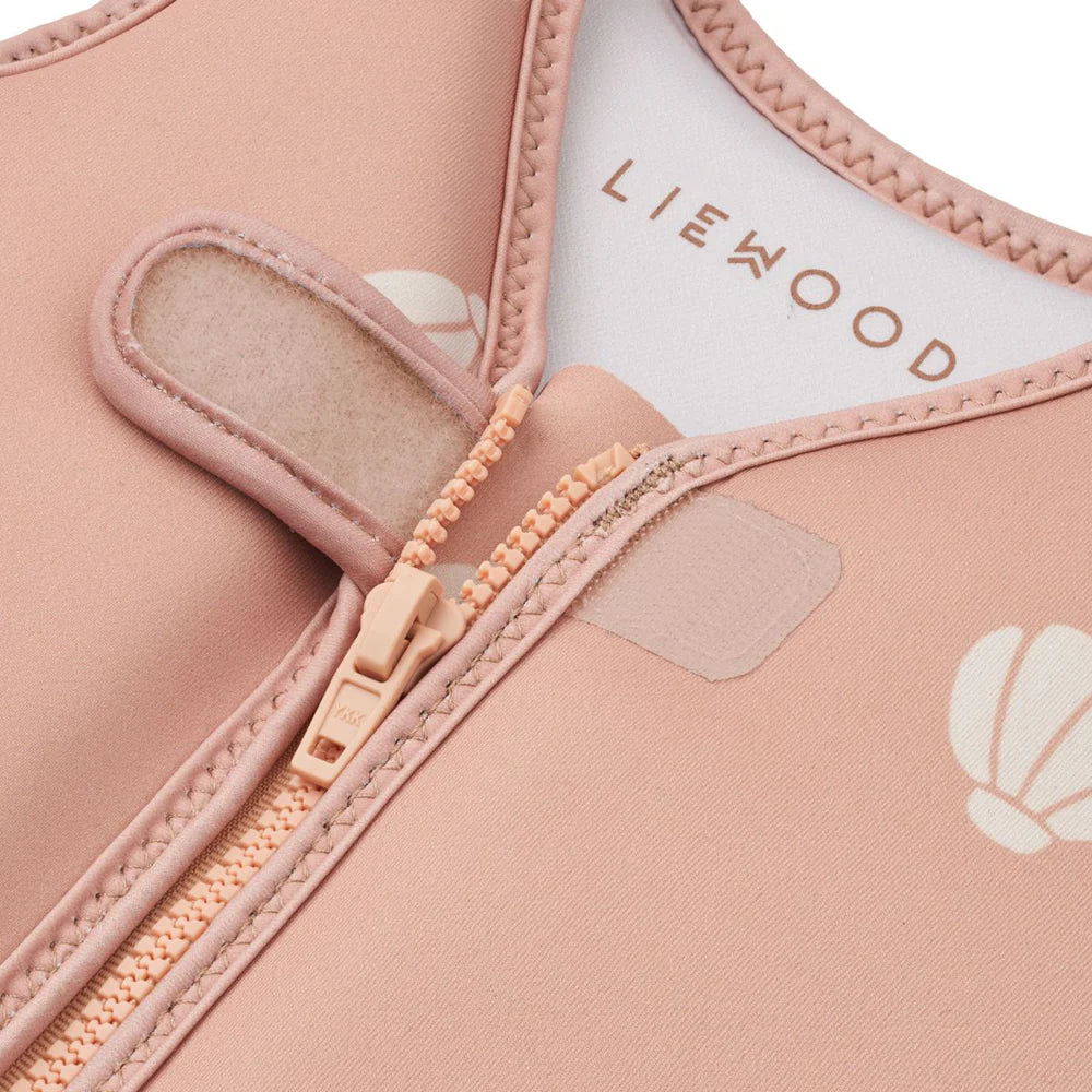 Chaleco flotador infantil rosa shell Liewood