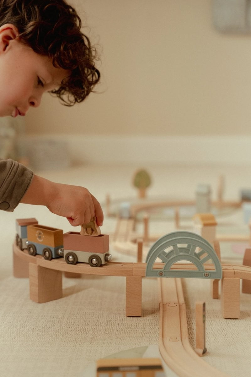 Ciudad sistema de trenes de madera FSC de Little Dutch