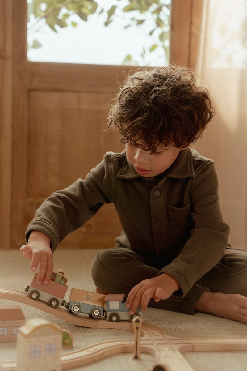 Ciudad sistema de trenes de madera FSC de Little Dutch