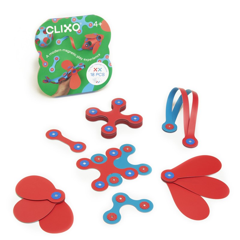 Clixo Itsy Flamingo & Turquesa 18 piezas