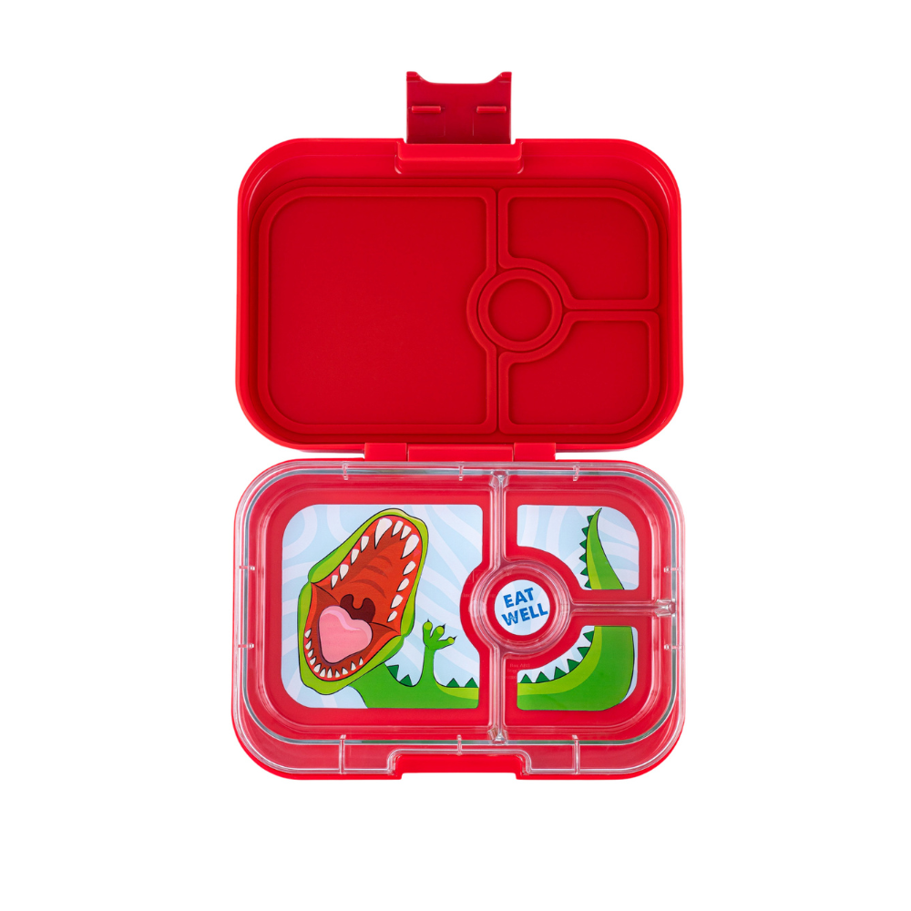 Fiambrera Yumbox Panino Rojo Dinosaurio 4