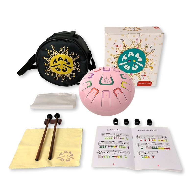 Tambor Tambú rosa con lengüetas