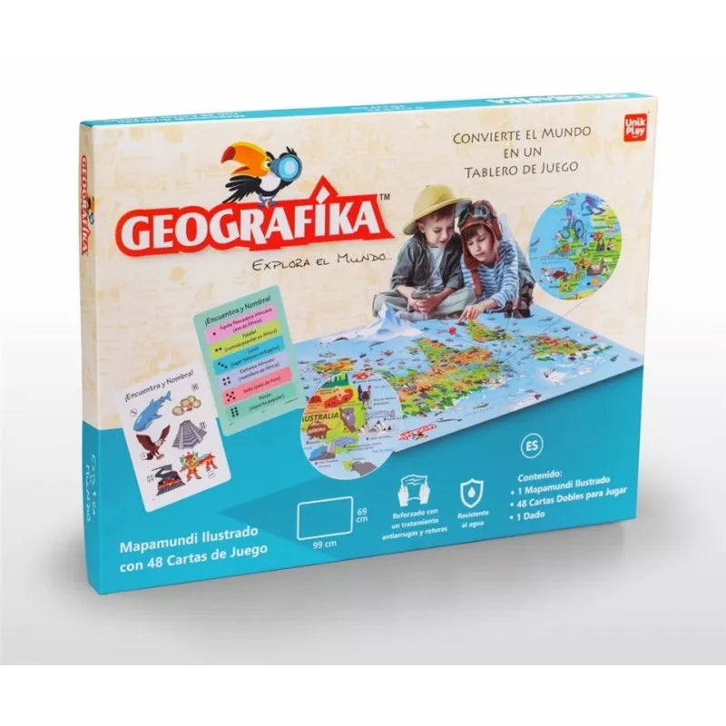 Geografika. Juego de Mesa con Mapamundi