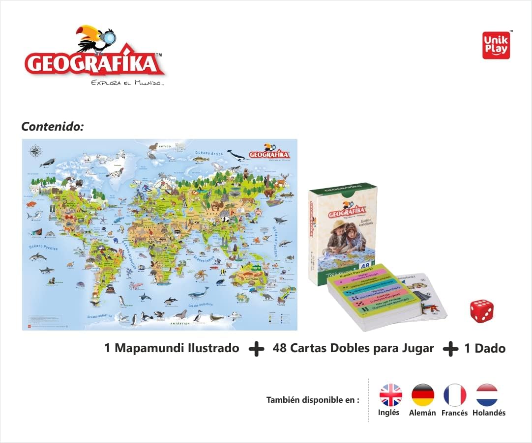 Geografika. Juego de Mesa con Mapamundi
