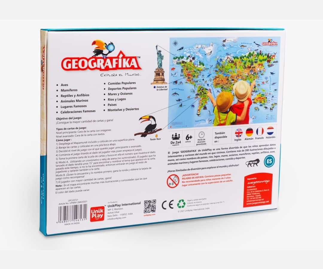 Geografika. Juego de Mesa con Mapamundi