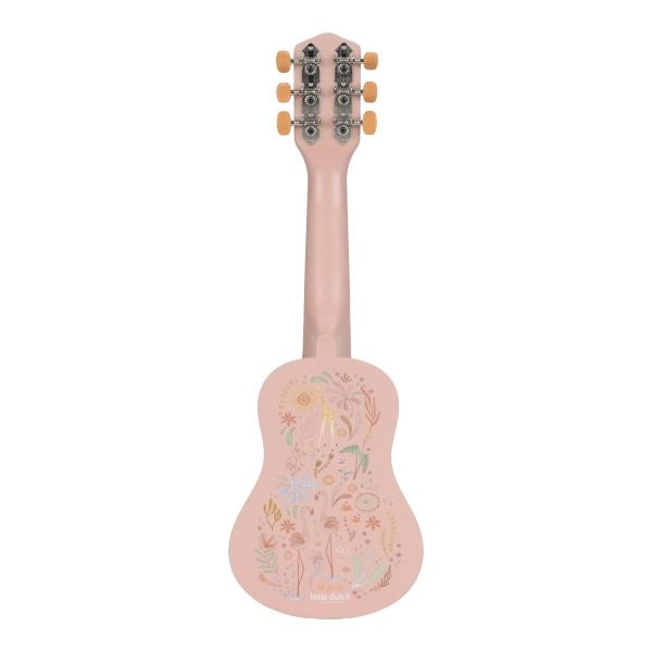Guitarra infantil de madera FSC rosa safari de Little Dutch