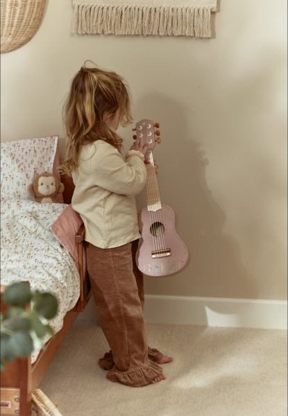 Guitarra infantil de madera FSC rosa safari de Little Dutch