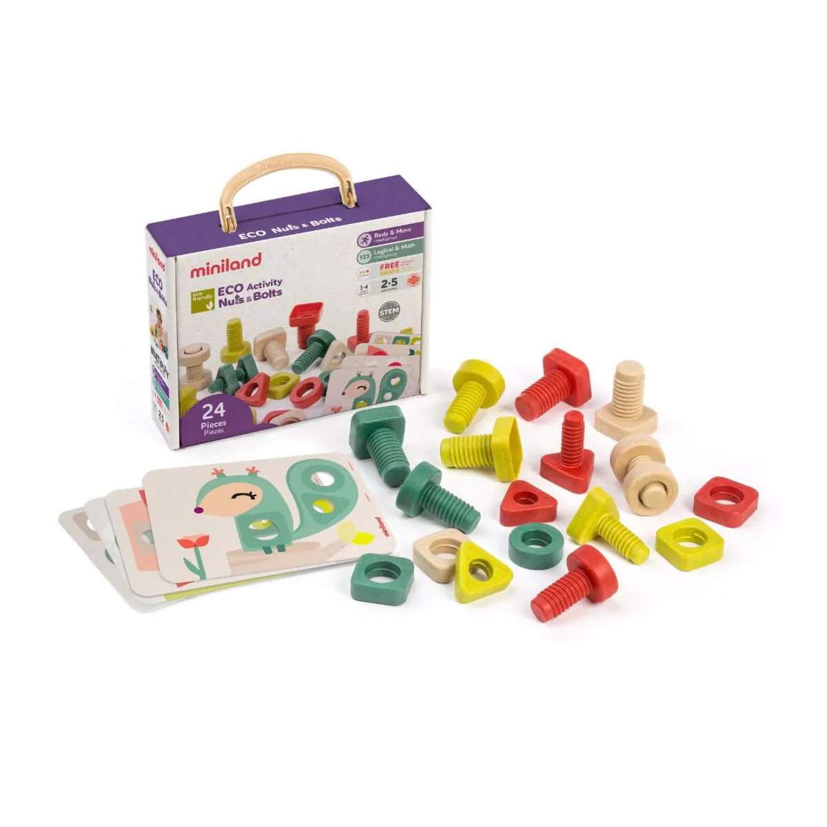 Juego de tornillos y tuercas ECO Nuts&amp;Bolts Miniland