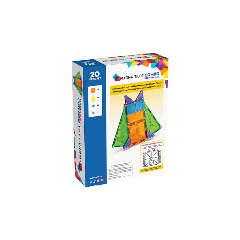 Magna-Tiles Combo 20 piezas + Micromags