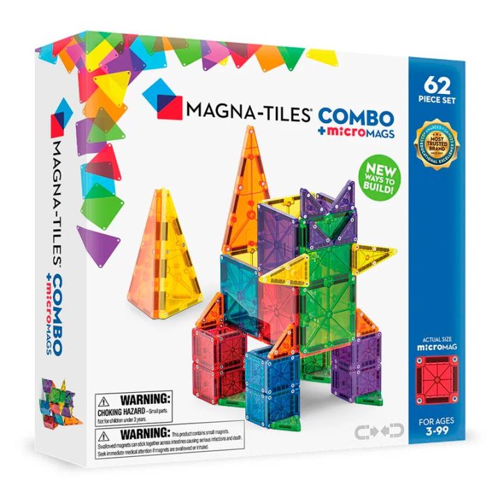 Magna-Tiles Combo + microMags 62 piezas