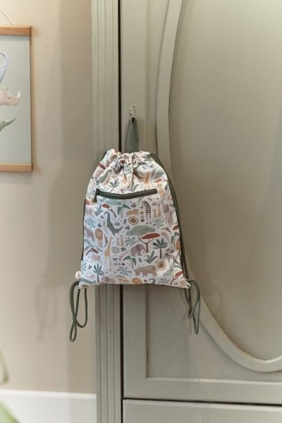 Mochila bolsa saco Gym Infantil Safari Friends de Little Dutch