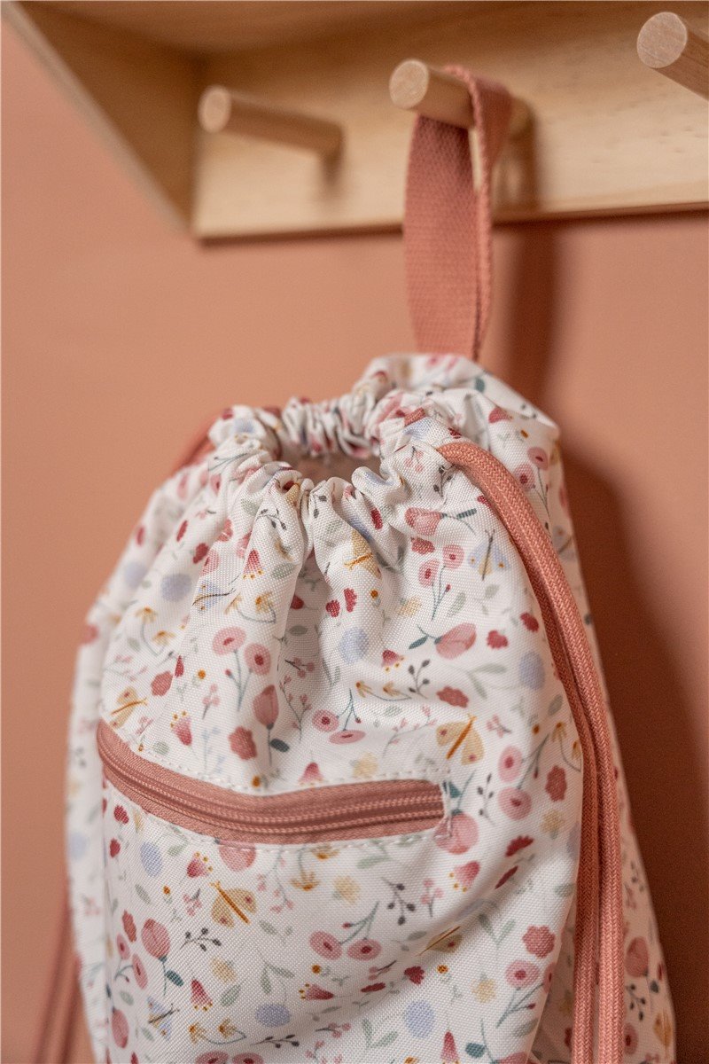 Mochila bolsa saco Gym Infantil Flores y Mariposas de Little Dutch