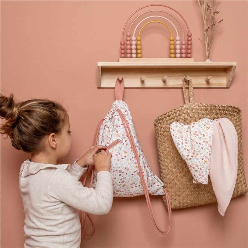 Mochila bolsa saco Gym Infantil Flores y Mariposas de Little Dutch