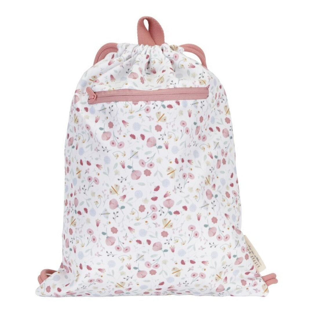 Mochila bolsa saco Gym Infantil Flores y Mariposas de Little Dutch