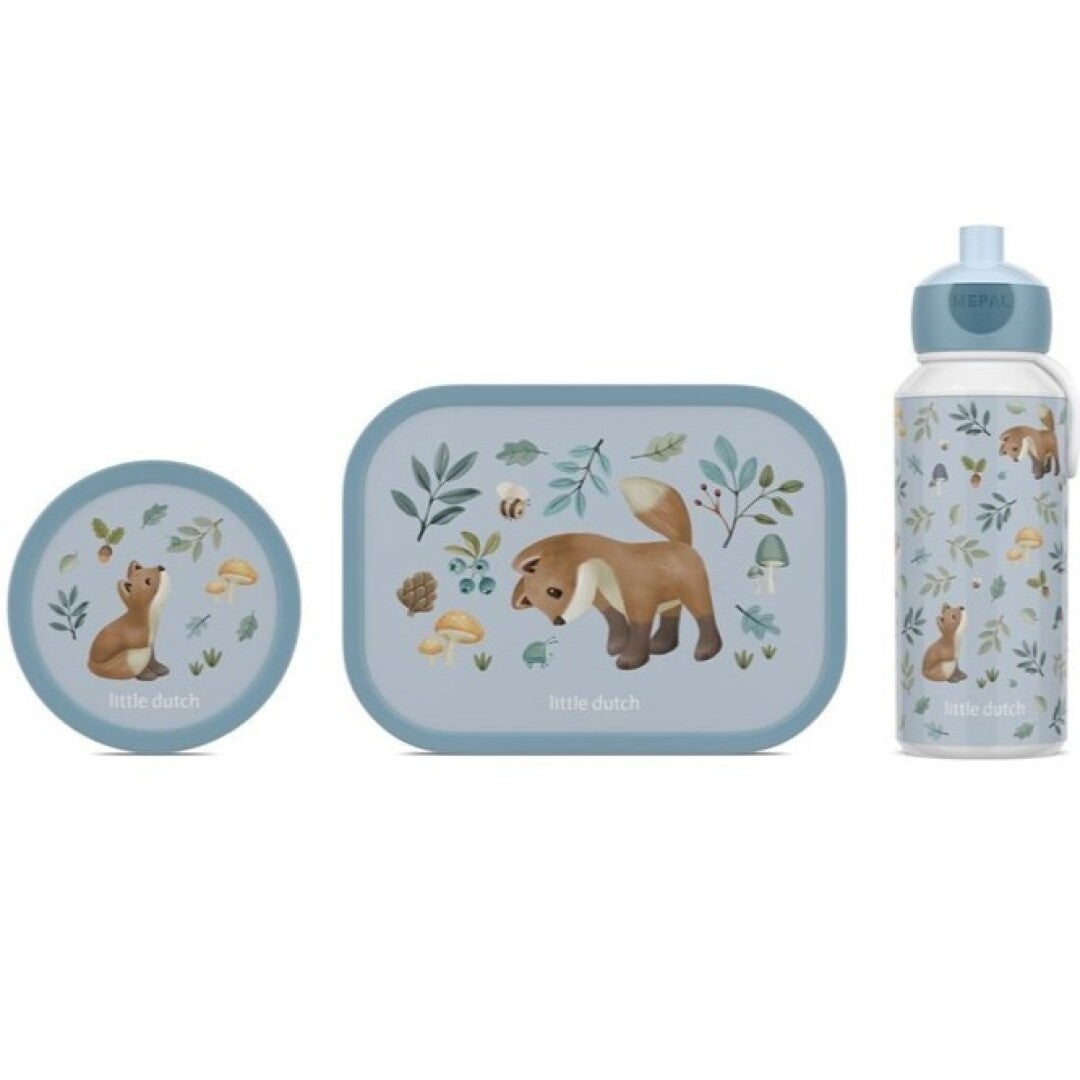 Pack 2 Fiambreras y Botella Forest Friend Little Dutch