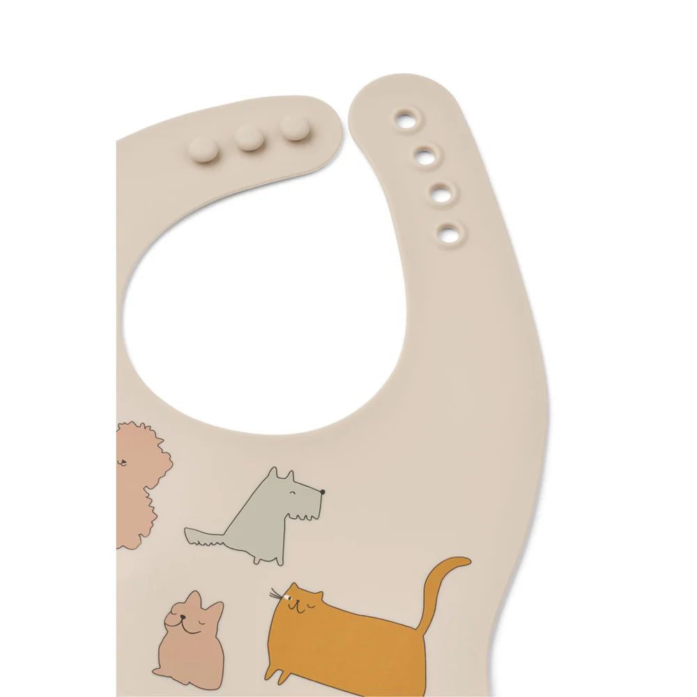 Pack de 2 Baberos de silicona Ember Cats and dogs Liewood