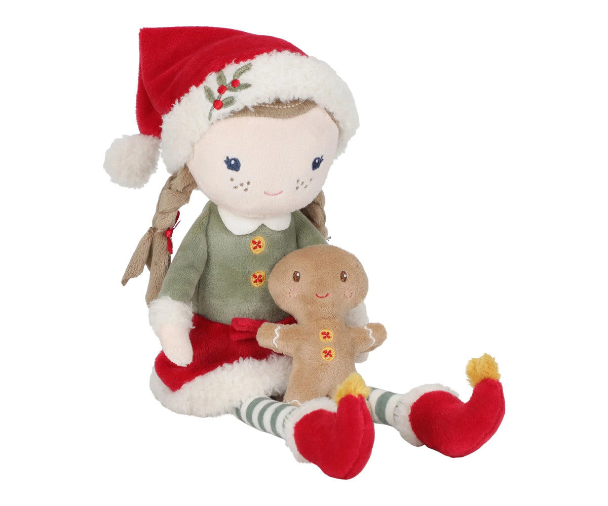 Rosa Muñeca Navidad 35cm Little Dutch
