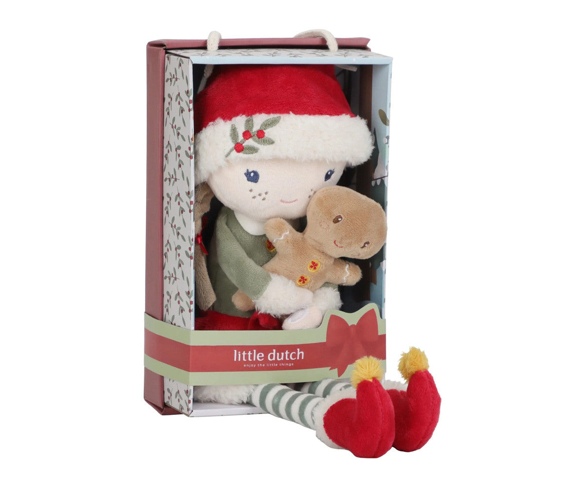 Rosa Muñeca Navidad 35cm Little Dutch
