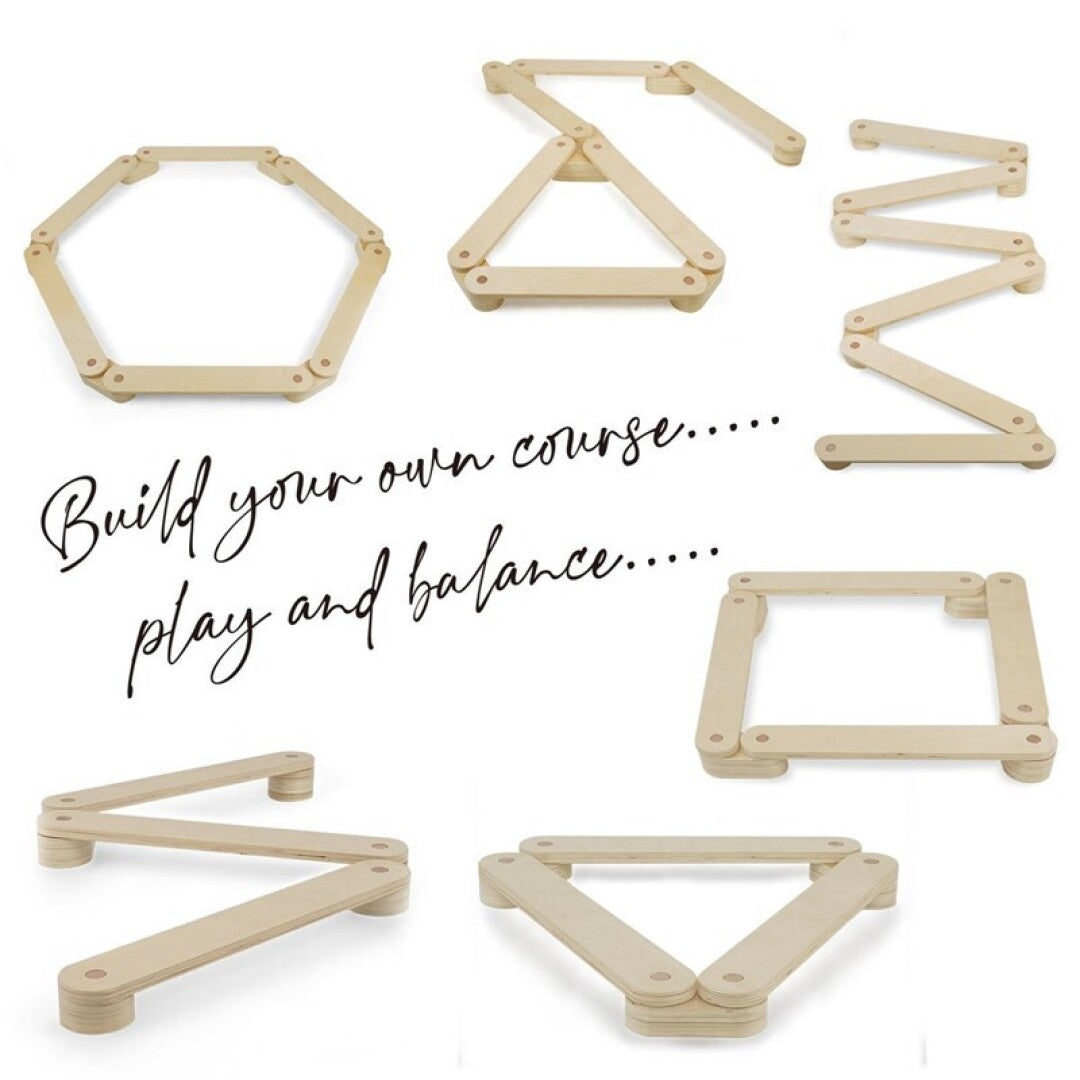 Set circuito de equilibrio de madera Montessori