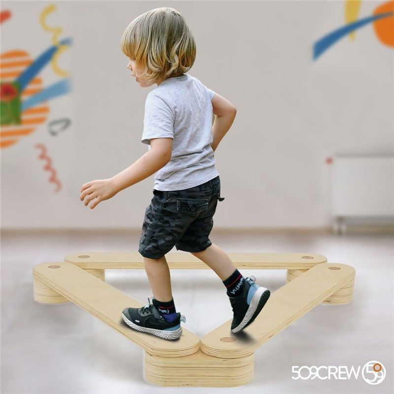 Set circuito de equilibrio de madera Montessori