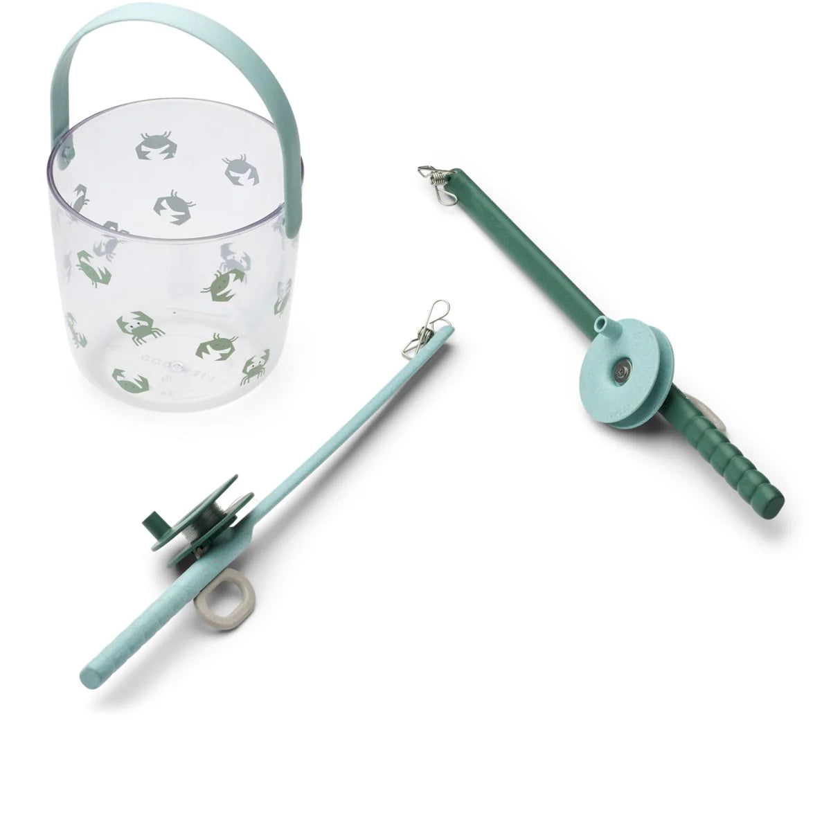 Set de 2 cañas de pescar y cubo Cora Cangrejo Liewood