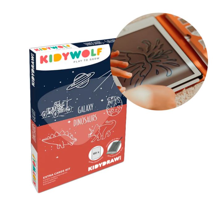 Set de plantillas Galaxia y Dinosaurios Kidydraw - Kidywolf