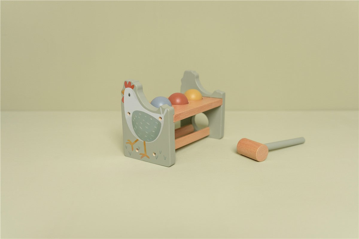 Banco de golpeo con bolas Little Farm Little Dutch
