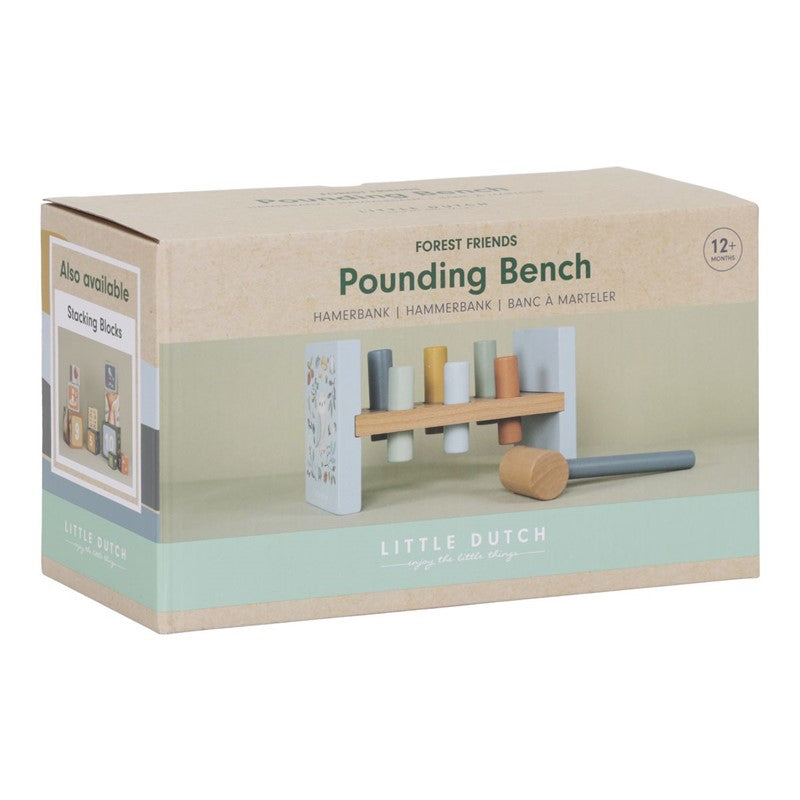 Banco de golpeo de madera Forest Friends FSC Little Dutch