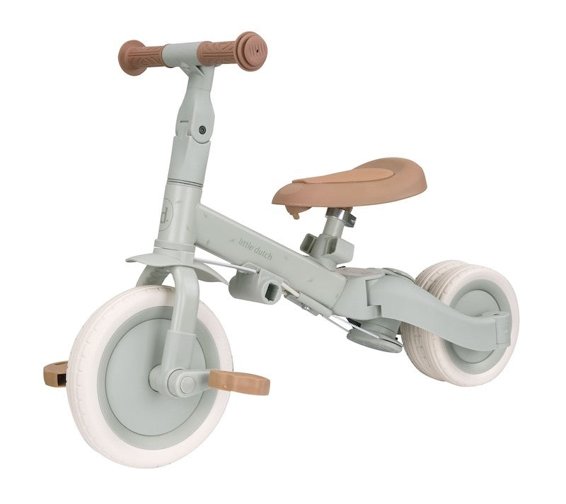 Triciclo infantil 4 en 1 con barra verde Little dutch