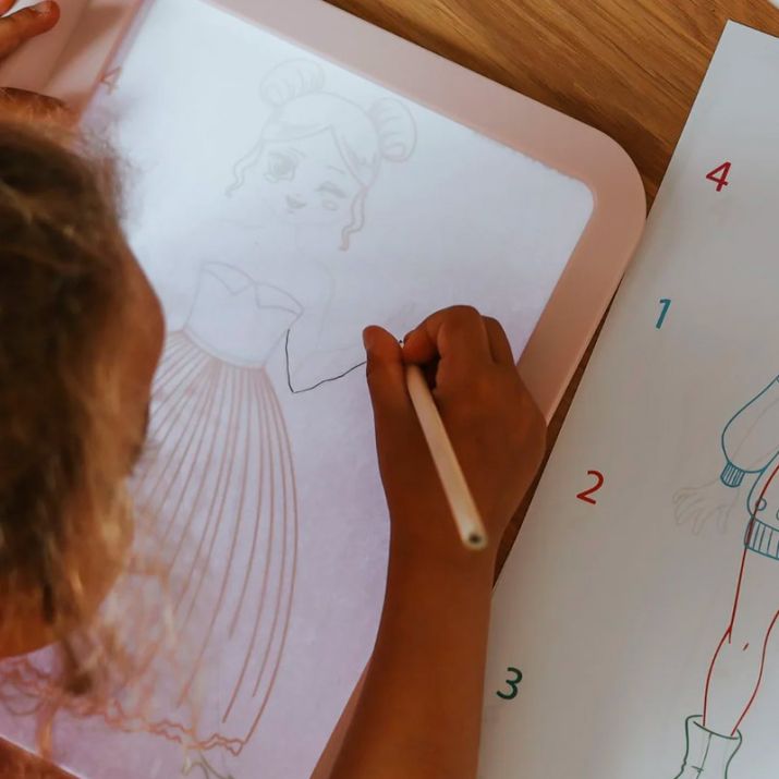 Tableta de luz educativa Kidydraw Pro Rosa - Kidywolf