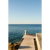Toalla de playa Mona Azul/creme rayas de Liewood