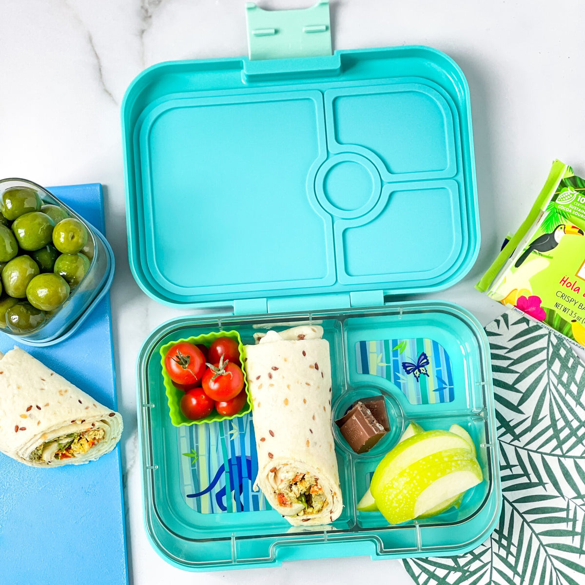 Fiambrera Yumbox Panino Tropical aqua Pantera 4