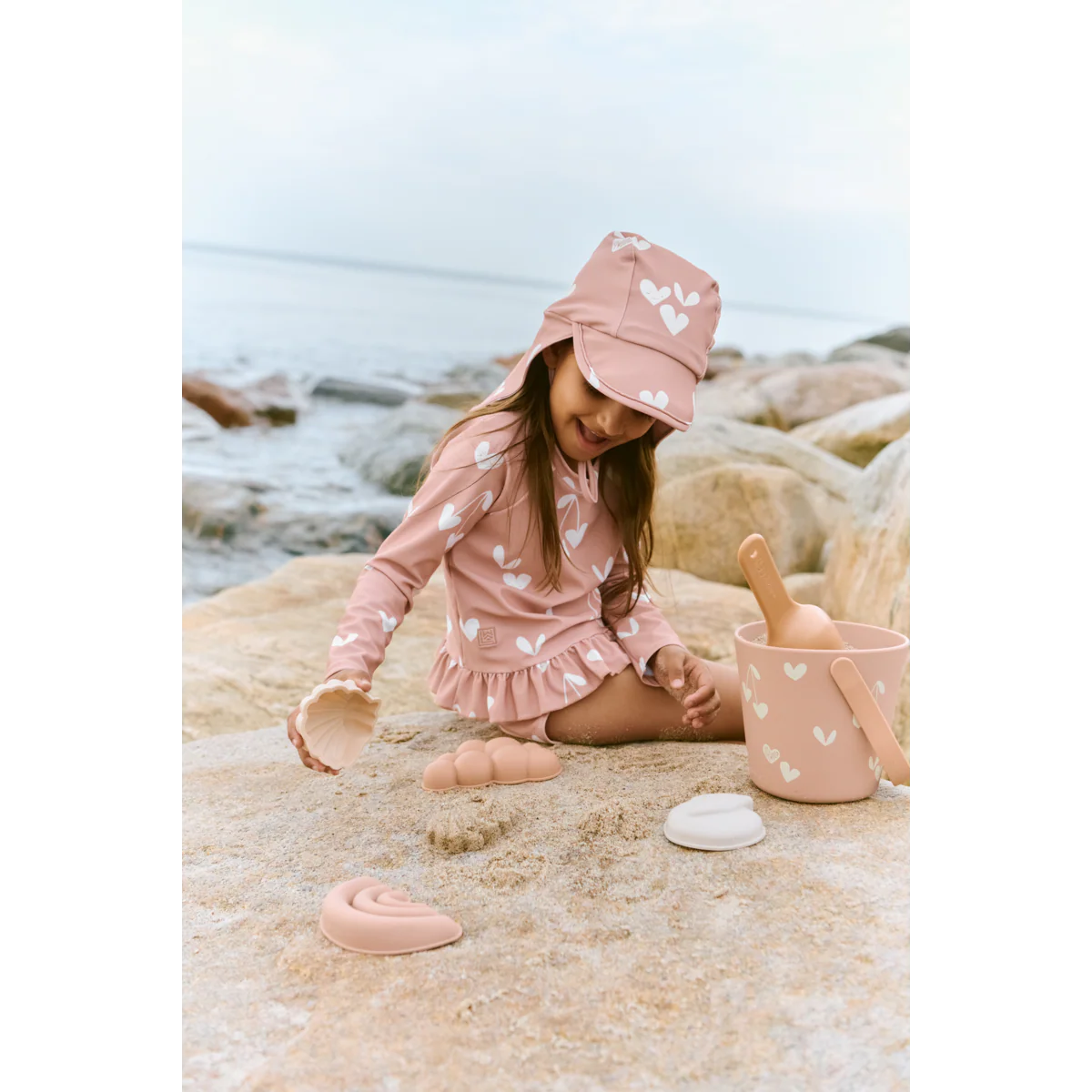 Set de playa Gilma Sweethearts rosa Liewood