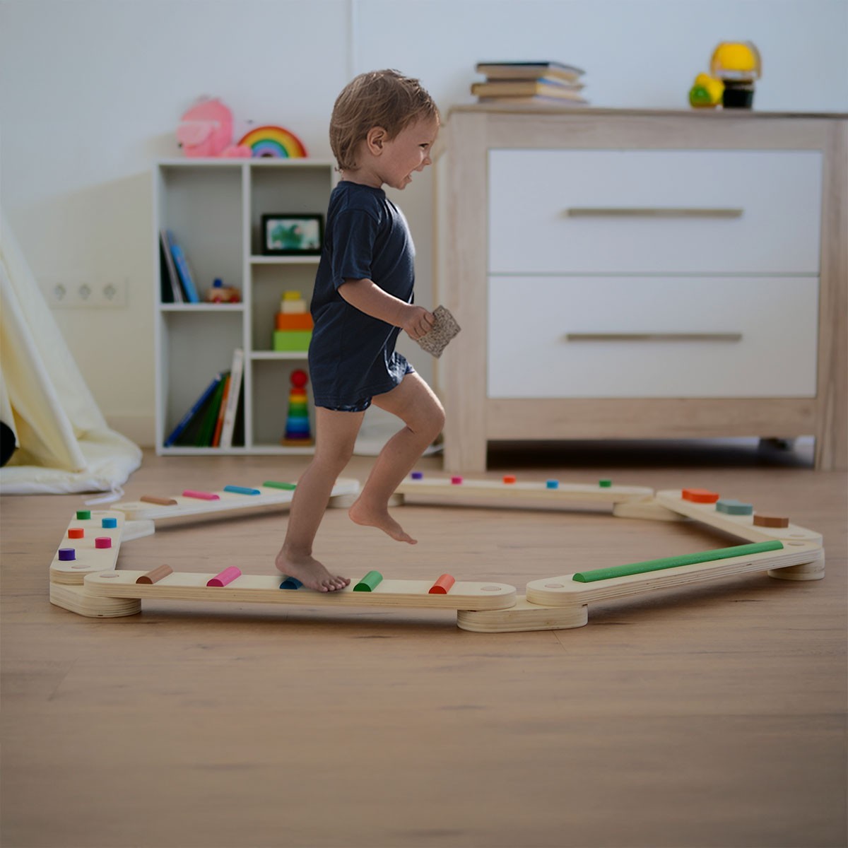Set circuito de equilibrio de madera Montessori