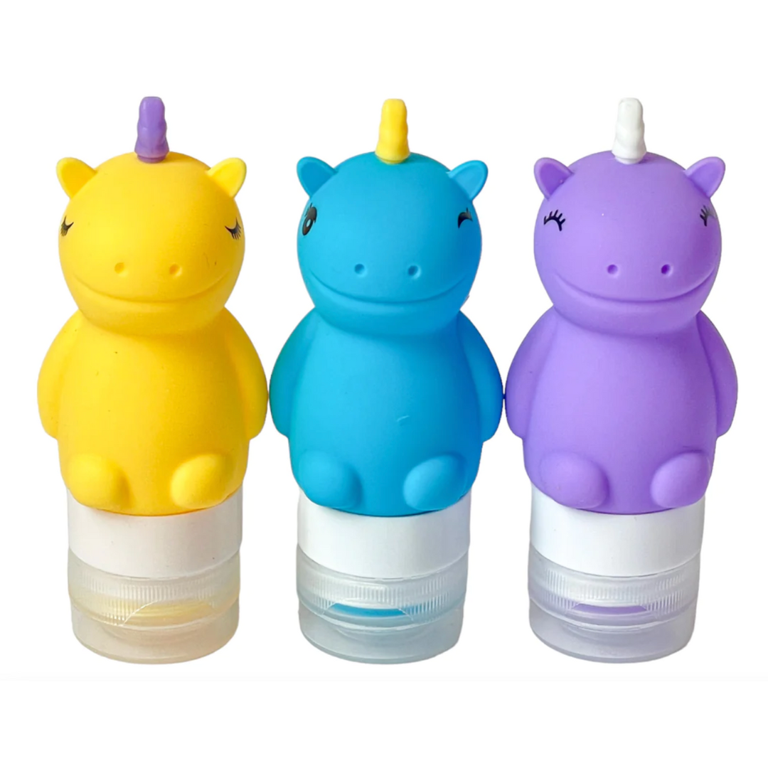 3 Mini dispensadores Yumbox Squeezy Unicornios