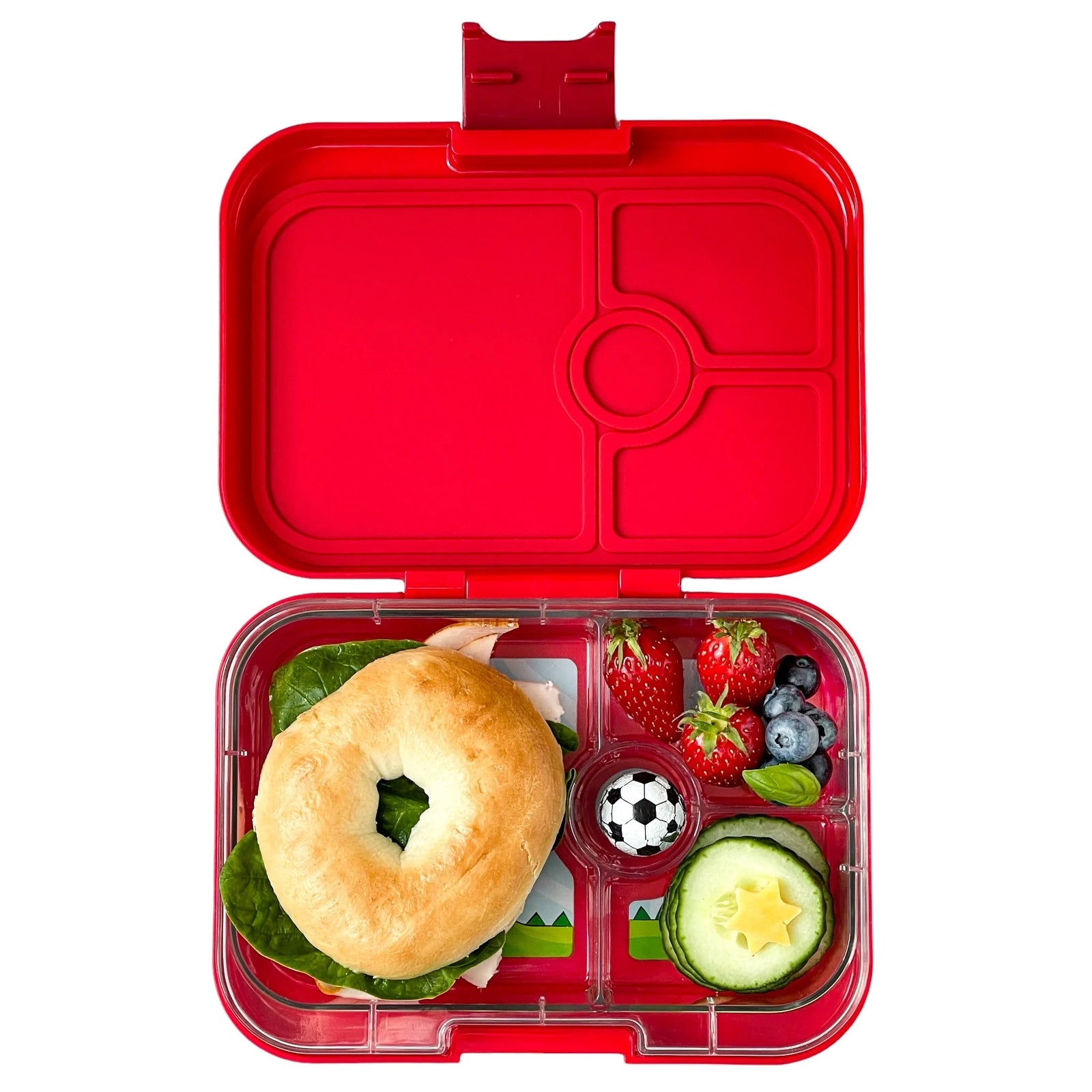 Fiambrera Yumbox Panino Rojo Dinosaurio 4