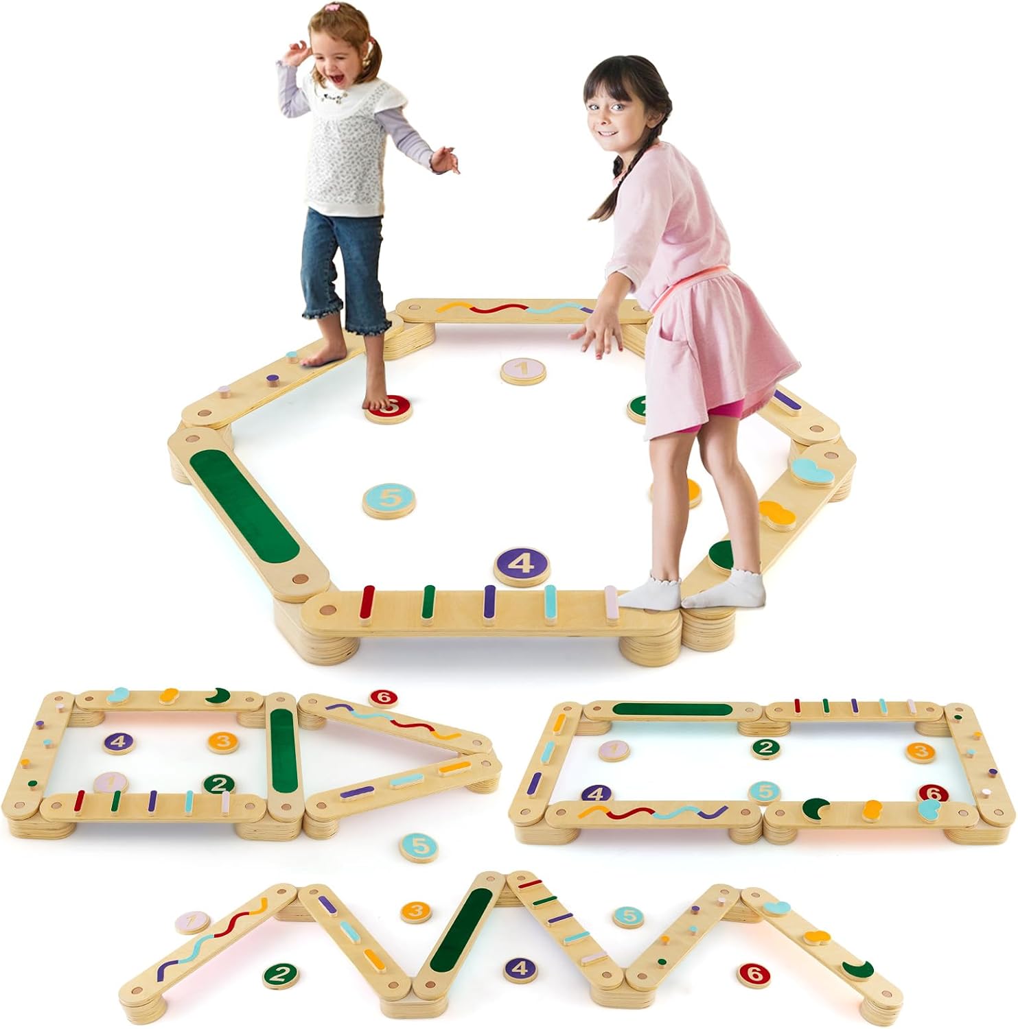 Set circuito de equilibrio de madera Montessori