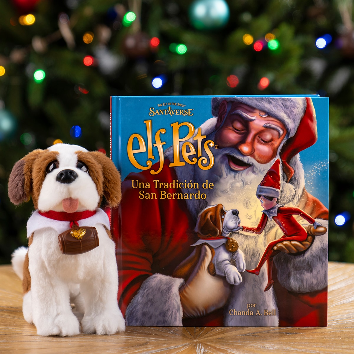 Peluche San Bernardo y Cuento The Elf on the Shelf