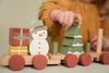Tren de madera FSC Navidad apilable Little Dutch