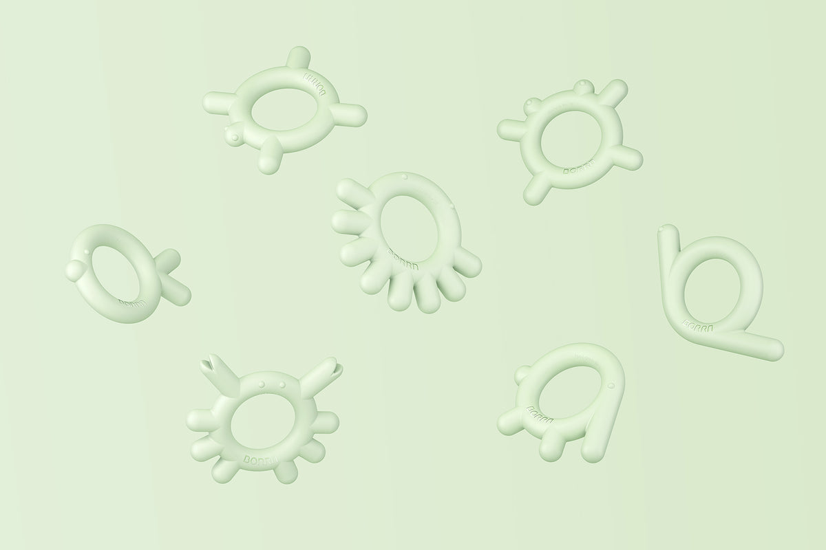 Mordedor de silicona Borrn Elefante verde