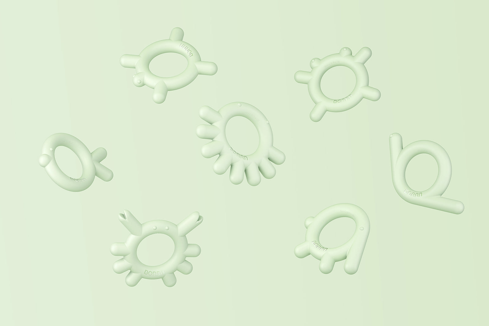 Mordedor de silicona Borrn Elefante verde