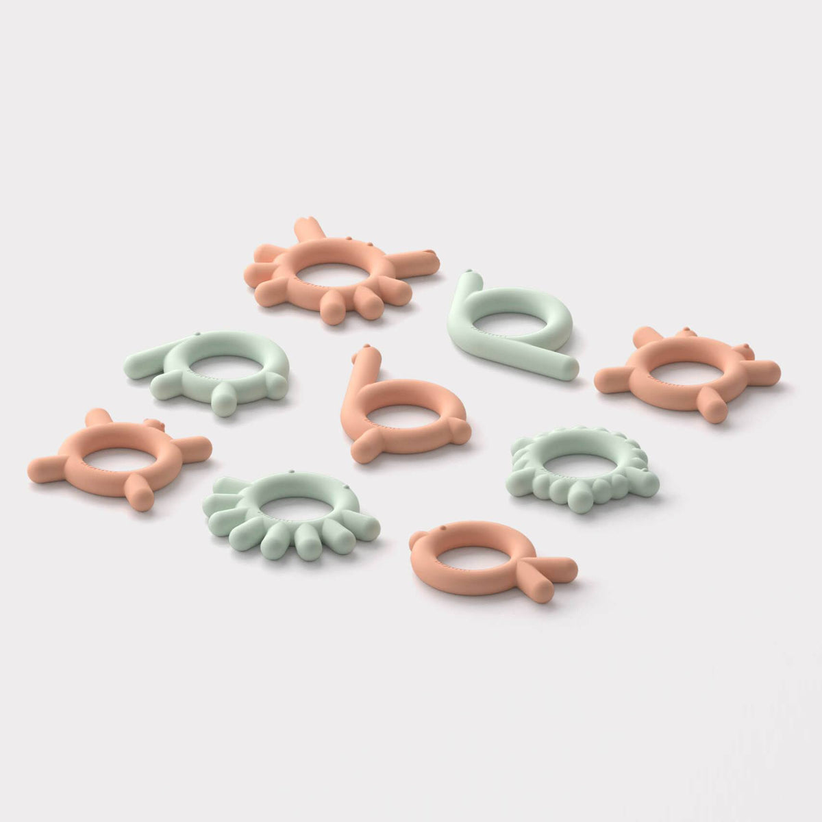 Mordedor de silicona Borrn Pulpo verde