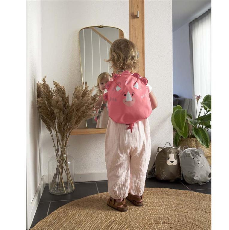 Mochila Tiny Backpack Dino Rosa de LÄSSIG