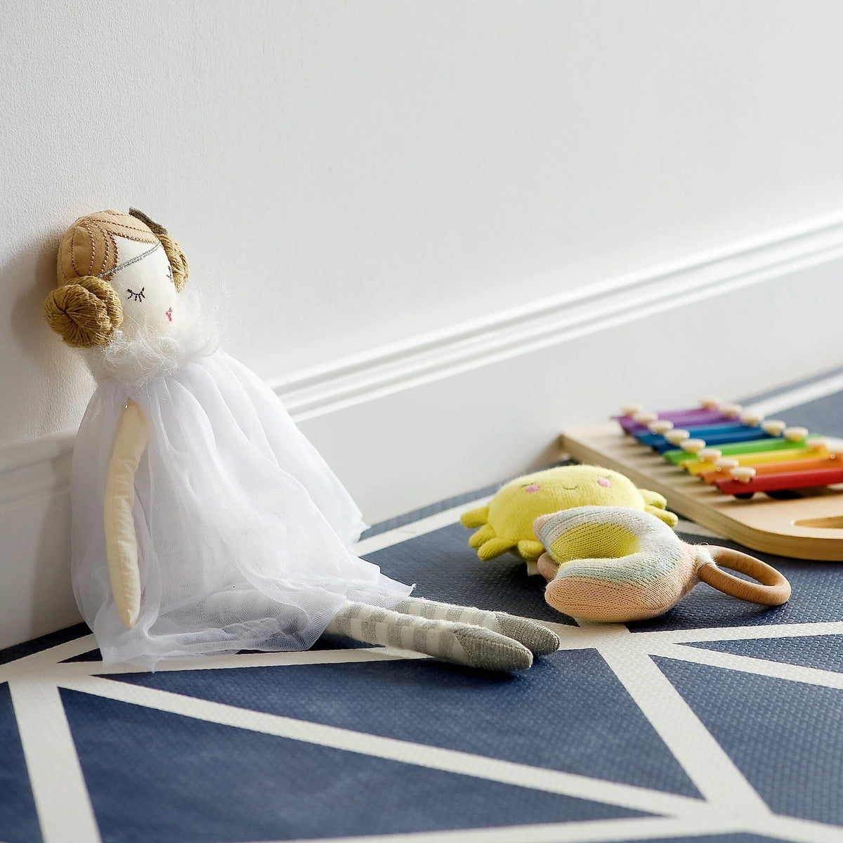 Alfombra de juego Toddlekind Nordic Azul Petróleo