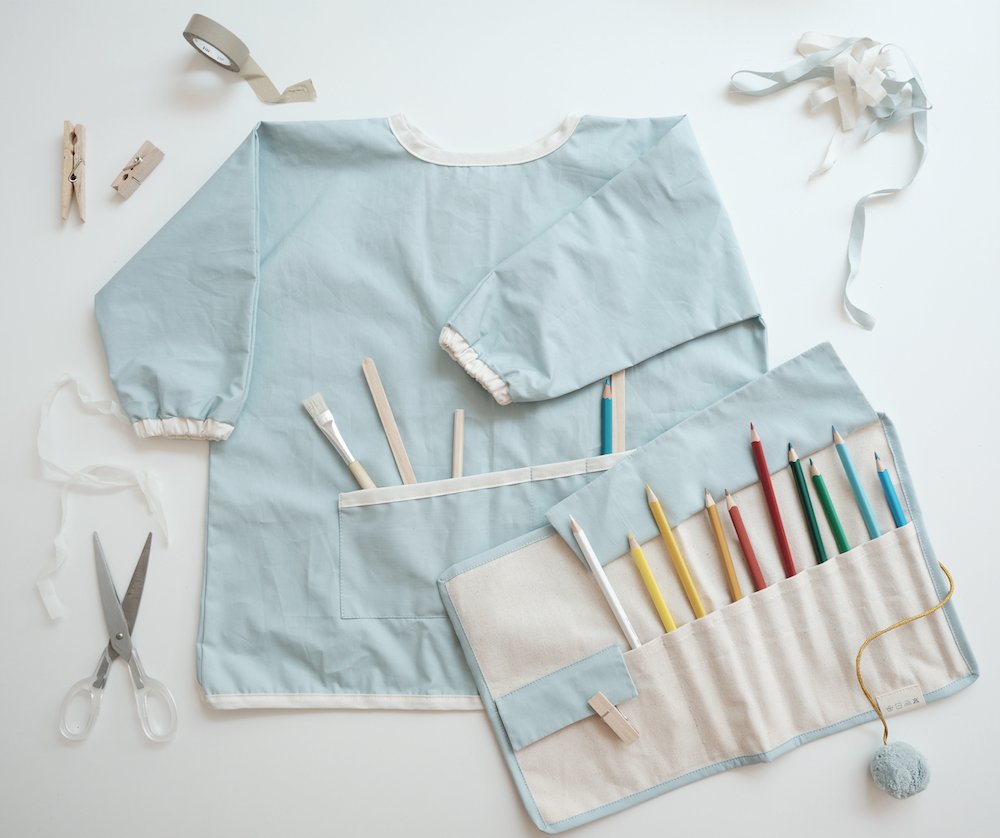 Babi infantil Fabelab Azul niebla \ Bata escolar