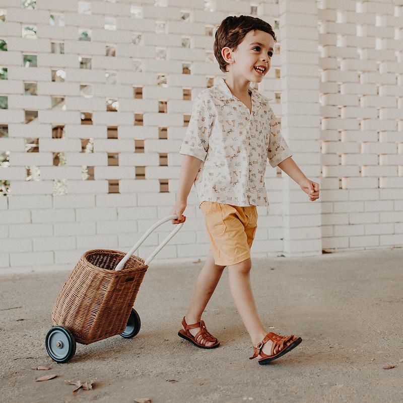 Carrito de la compra ratán Natural Olli Ella