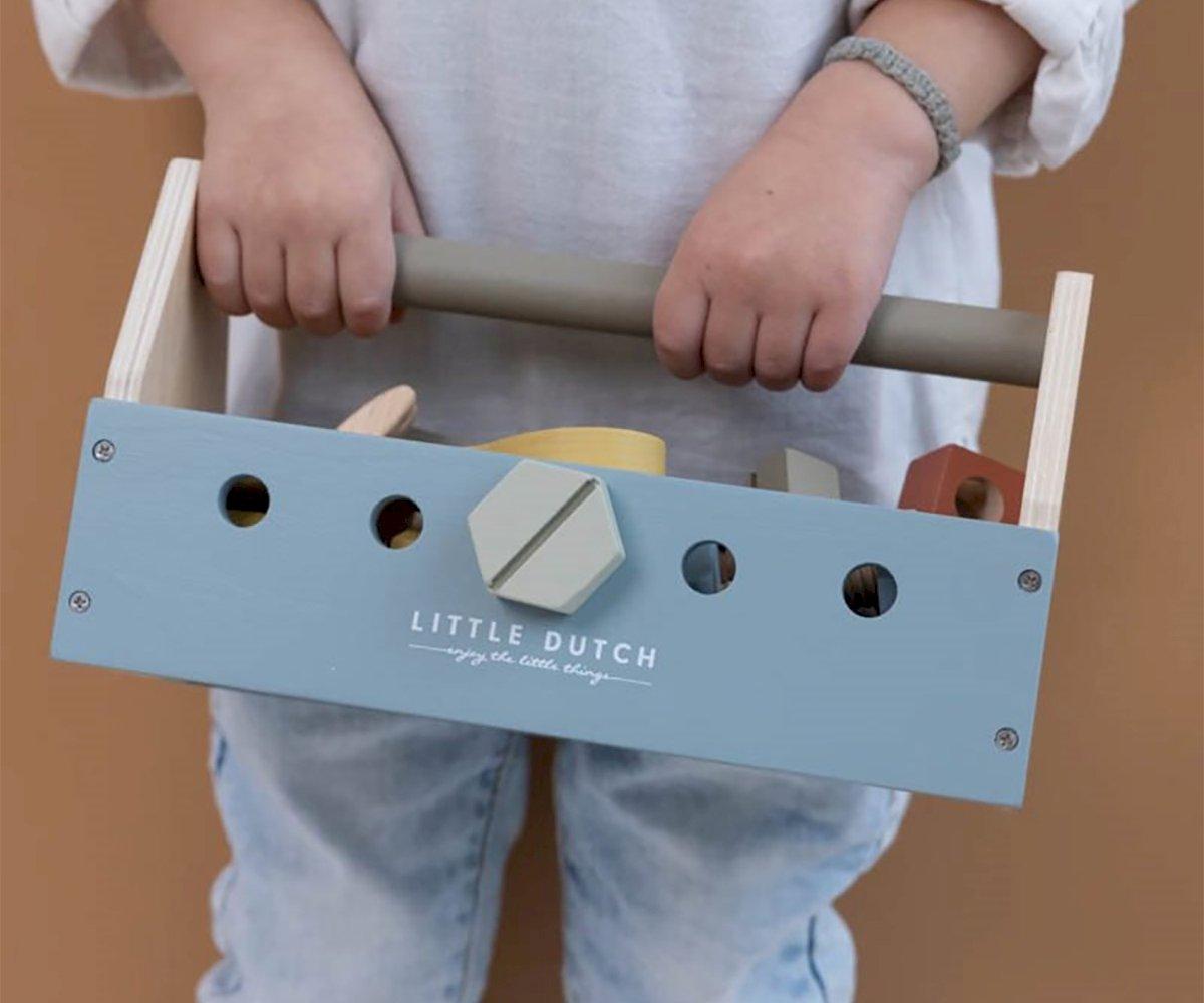 Caja de herramientas de madera de Little Dutch