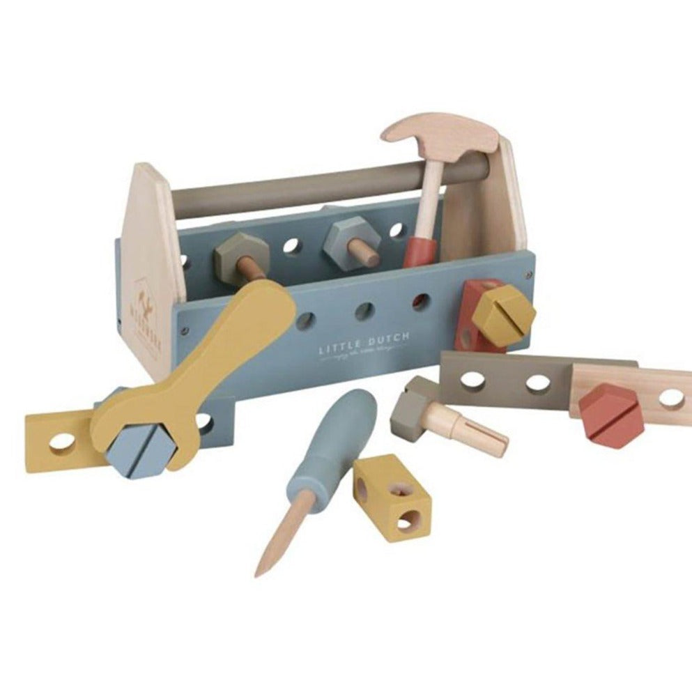 Caja de herramientas de madera de Little Dutch